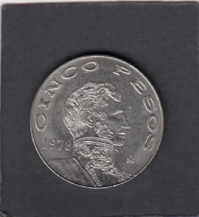 Beschrijving: 5 Pesos  GUEARERO 